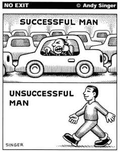 06-26-2015_1 car post_No Exit Andy Singer Succesful man